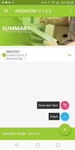 Confirm and Edit Stock information in Inventory app in KOAMTACON by KOAMTAC